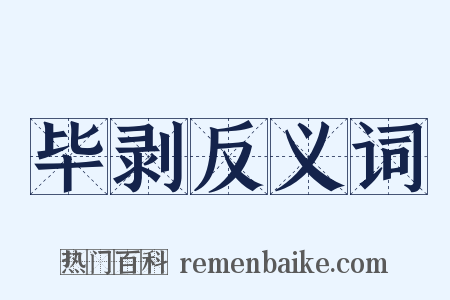 毕剥反义词是什么意思的图片
